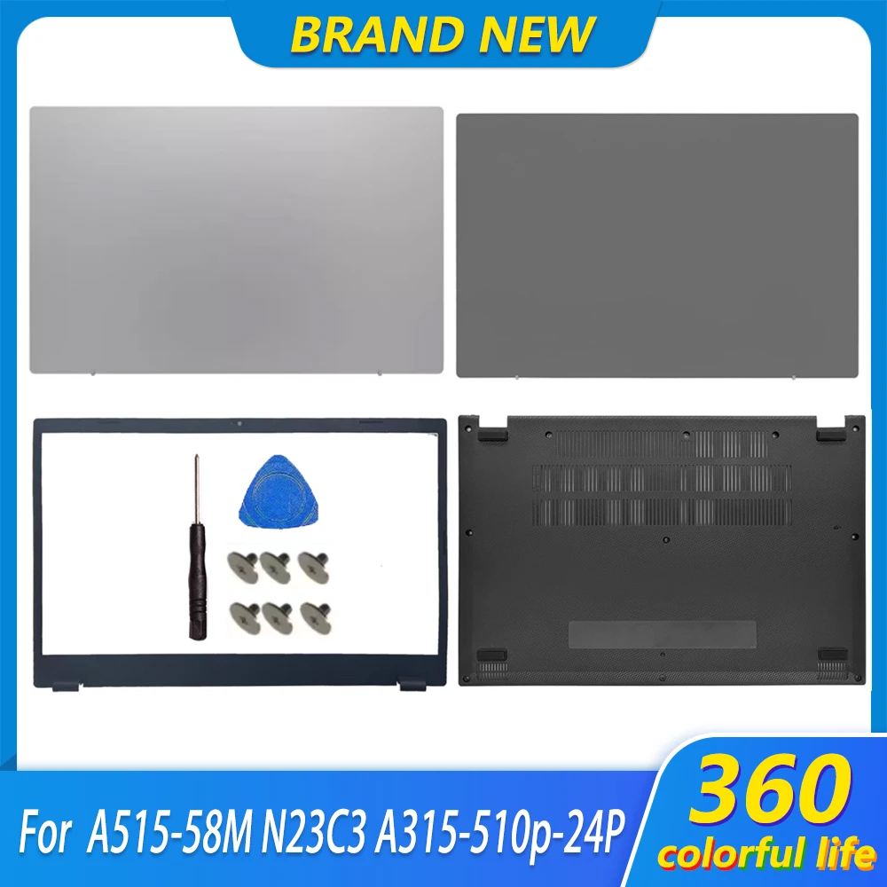 New Notebook Coase For A515-58M N23C3 A315-510p-24P N23Q11 LCD Back Top Cover Front Bezel Lower Bottom Case Plastic