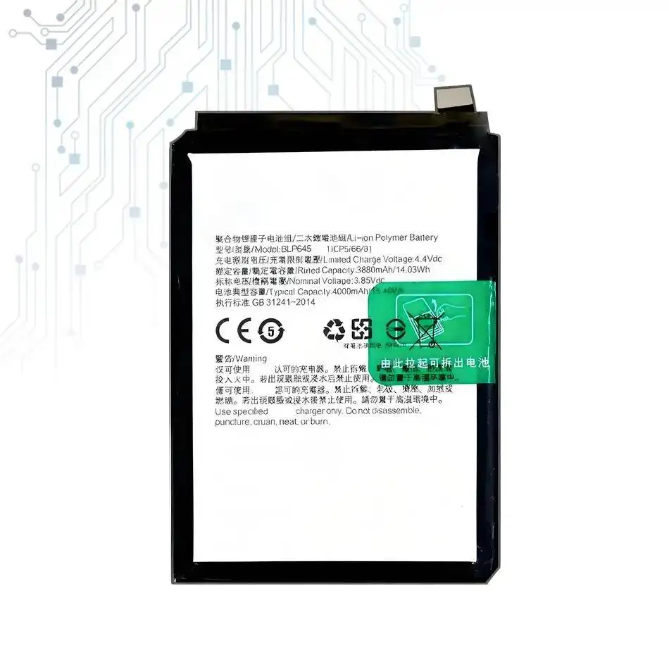 4000 mAh Premium-Ersatz-Handy-Akku für Oppo R11S Plus, zuverlässiges Netzteil BLP645
