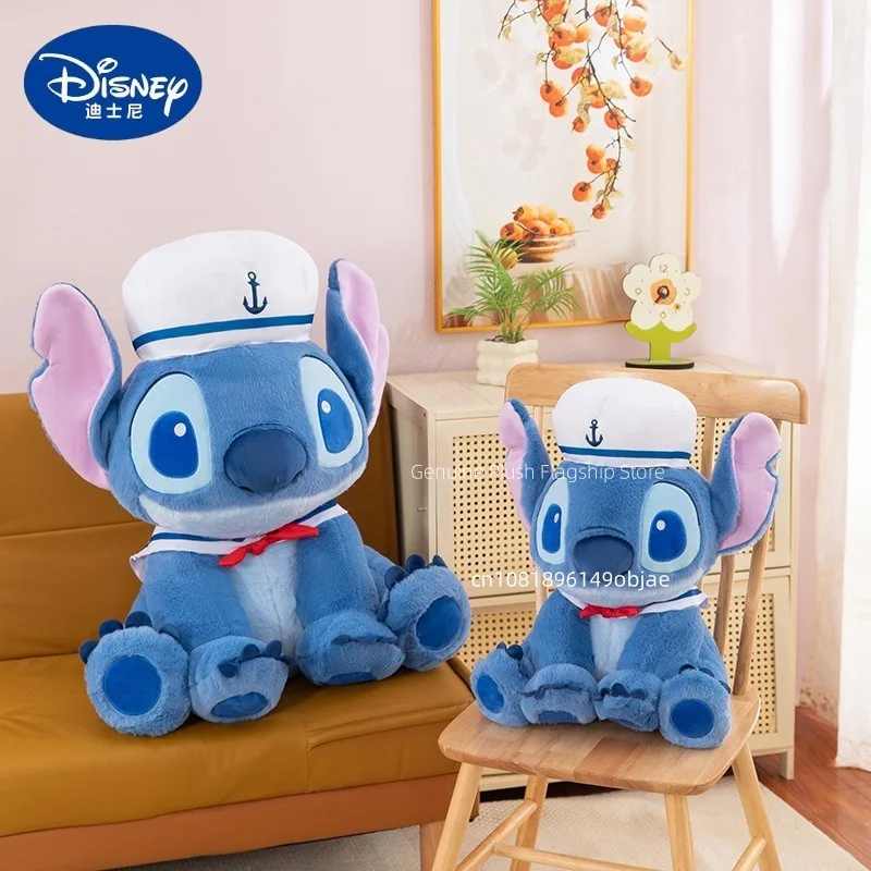 35/45/75 cm große Größe Navy Stitch Disney Anime Plüschpuppe Kawaii Zimmer dekoriert mit Plüschkissen Ornamenten Weihnachtsgeschenk