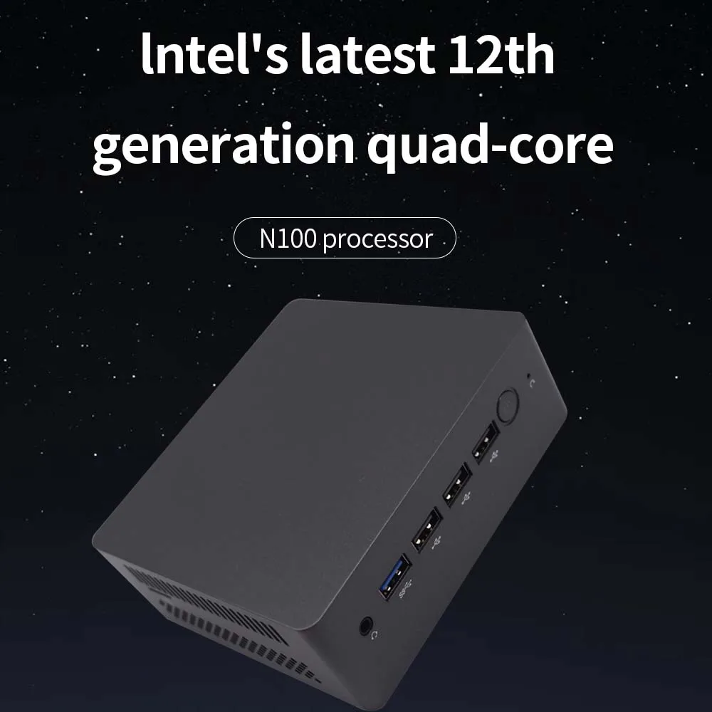 الجيل الثاني عشر N100 المضيف الصغير DDR5 الذاكرة كمبيوتر صغير 4K ثنائي الشاشة إخراج سطح المكتب الصغير الصناعية الصف كمبيوتر صغير المنزل
