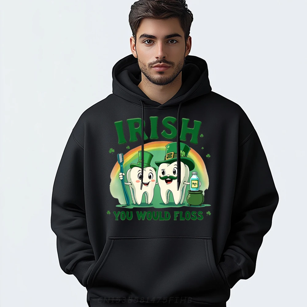 

Casual Hoodies Special O Neck Groovy Retro Irish You Would Floss St Patricks Day Female Hoodies Graphic Long Sleeve