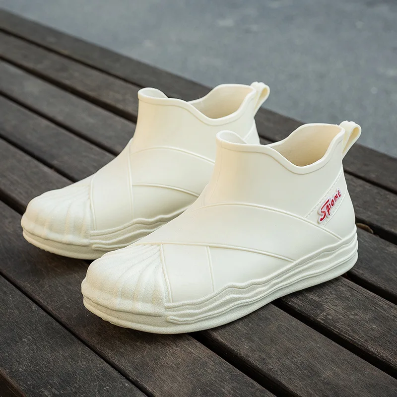 

Gacimy, новые женские непромокаемые туфли, мода 2024, уличная непромокаемая садовая обувь, противоскользящие непромокаемые сапоги, уютные женские короткие сапоги с мягкой подошвой