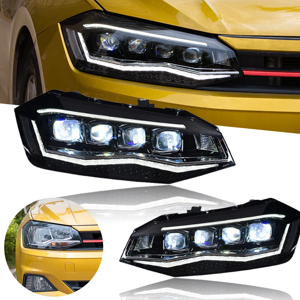 Headlight For VW POLO LED Headlights 2019-2022 Head Lamp Car Styling DRL Signal Projector Lens Automotive Accessories Front