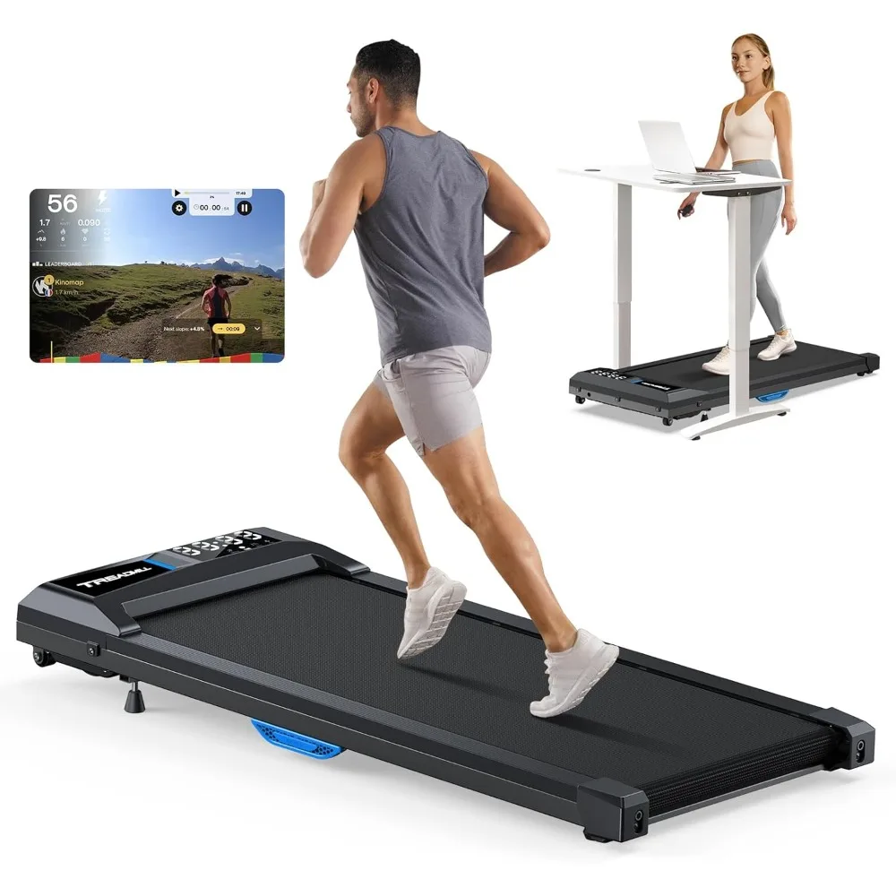 

Walking Pad Treadmill, Upgraded Up to 10% Incline Walking Pad, Voice Controlled Under Desk Treadmill 300+LB Capacity