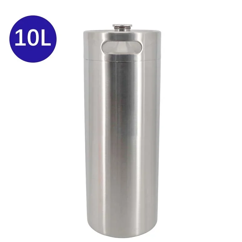 Barril Mini 10L Tapa Tornillo Acero Inoxidable Pared, Portátil Bola Bloqueo Lanza Bebida Kombucha Artesanía Durable