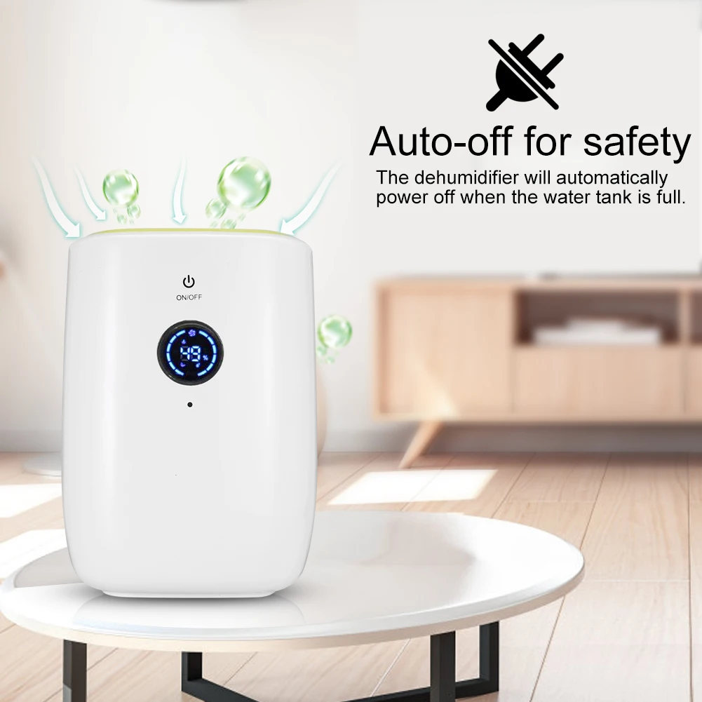 Air Dehumidifier 800ML Portable Autooff Electric Air Dehumidifier for Home Moisture Absorbing EU/US 100-240V