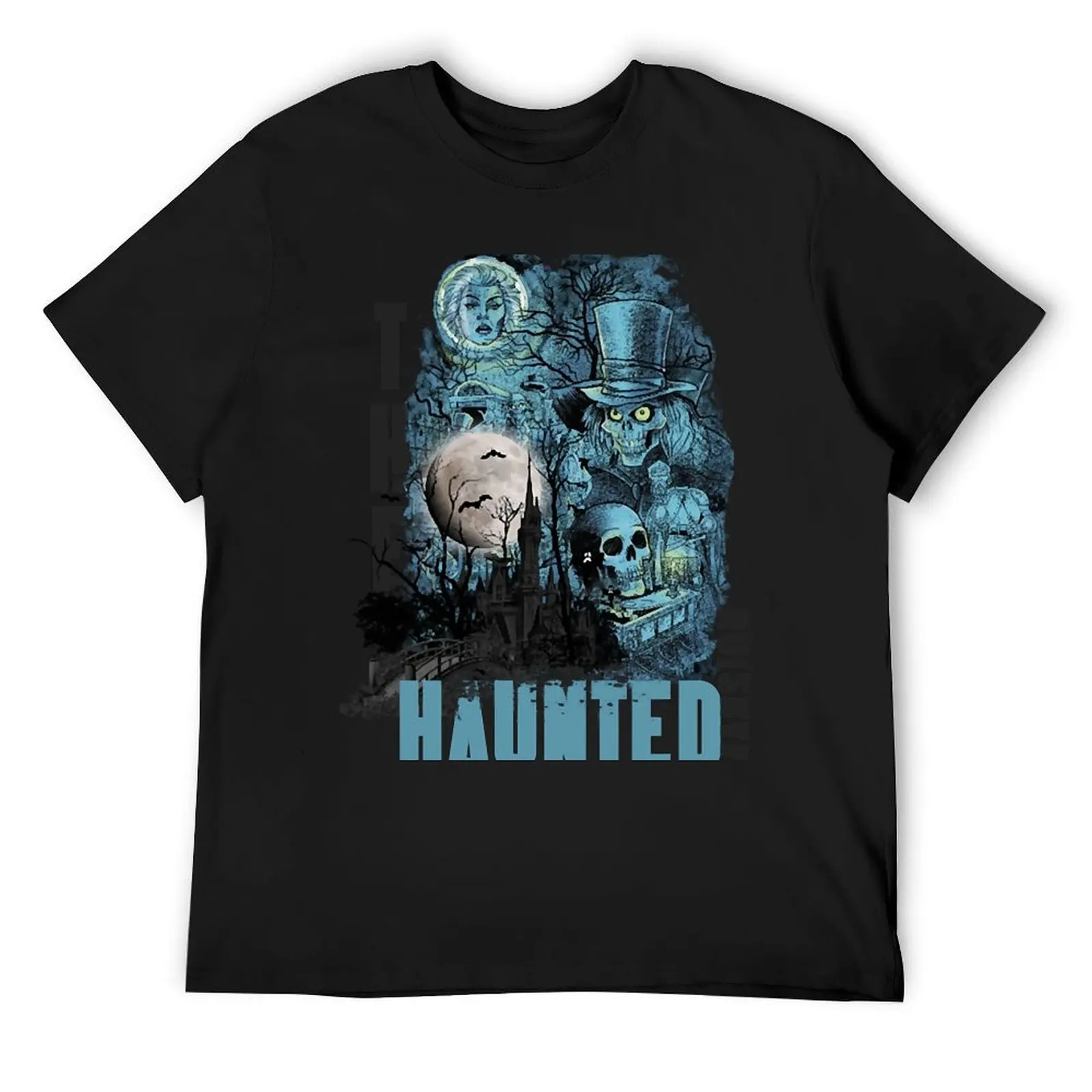 haunted mansion - horror T-Shirt Short sleeve tee vintage plus size clothes mens t shirts pack