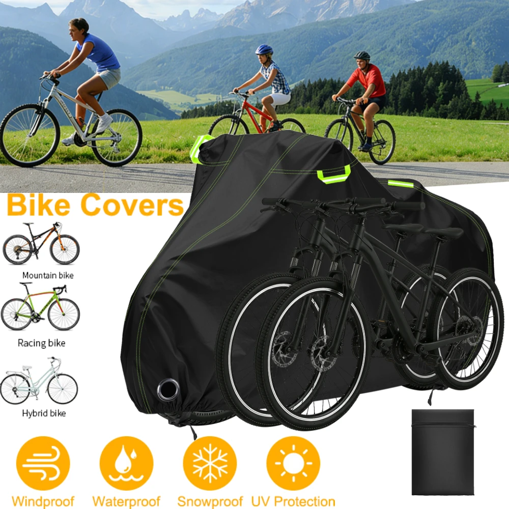 

Bicycle Gear Waterproof Raincover 210D Bike Cover Outdoor Protector Bicycle Sun UV Dust Proof Cover With Lock Hole & Storage Bag