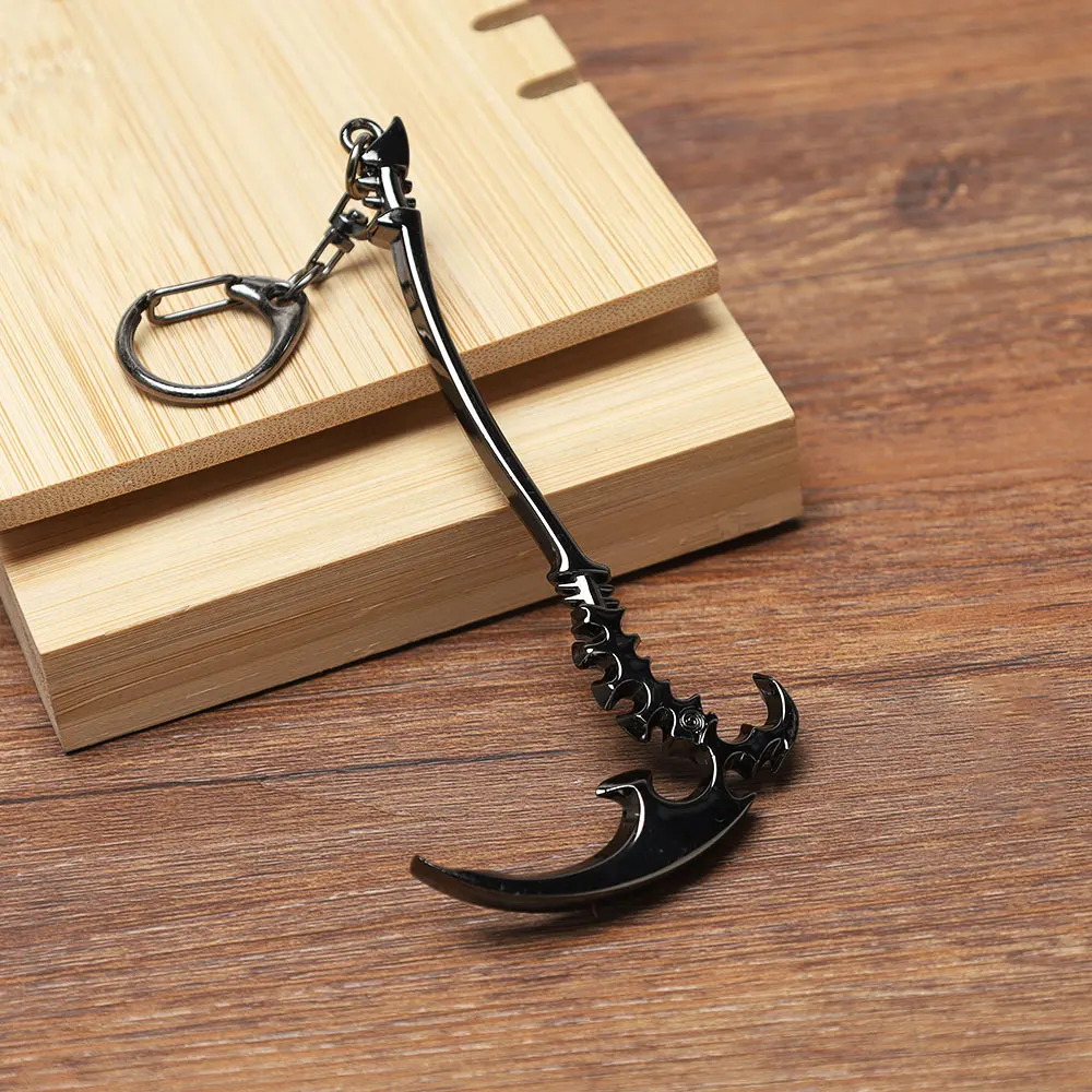 Anime BRS Death Scythe colgante llavero simulación Mini arma modelo Auto colgante accesorios Cosplay joyería regalo