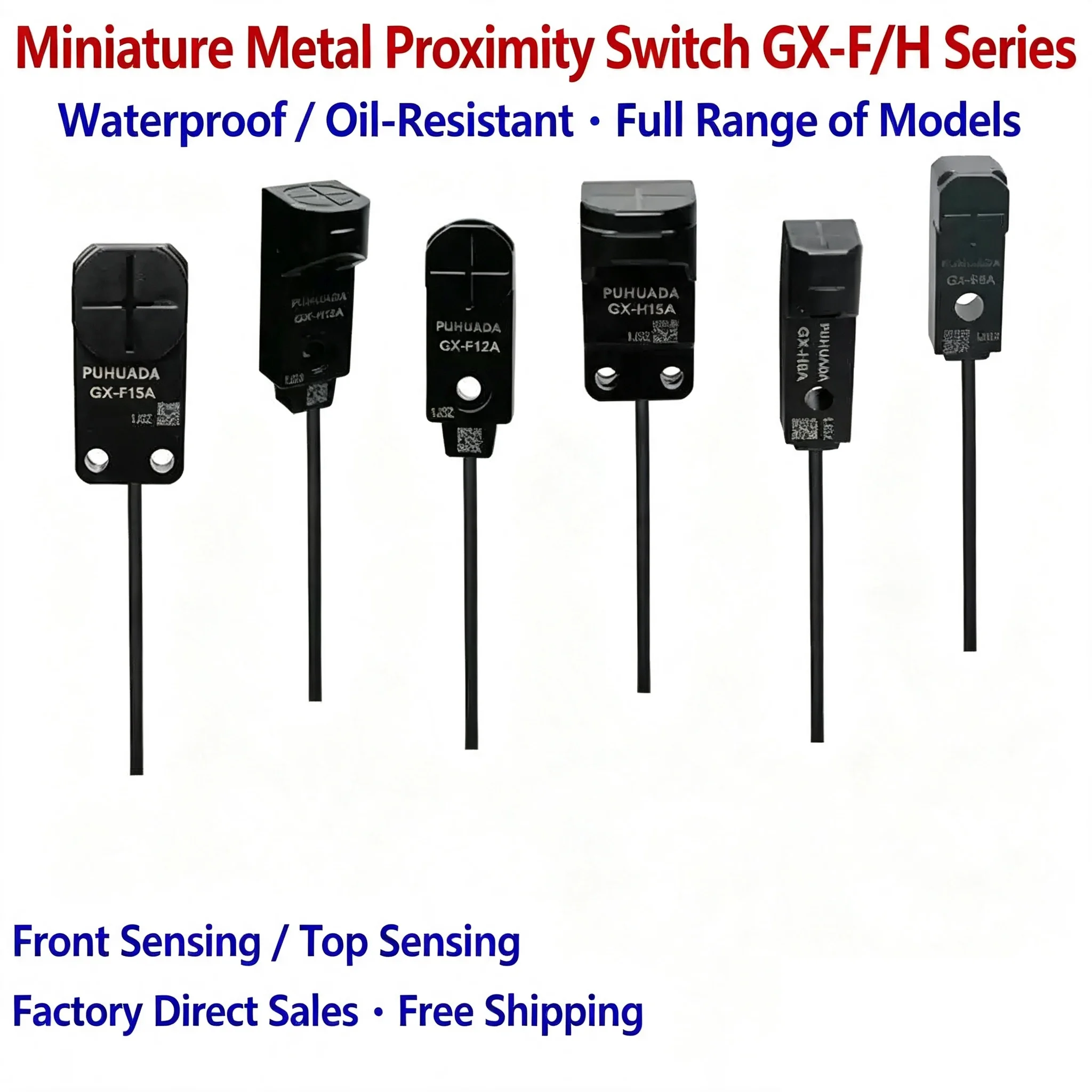 1 Pc 3-Wire NPN NO NC Metal Detection Waterproof Mini Sensor GX-F8 GX-F12 GX-H8 Small Square Inductive Proximity Switch with