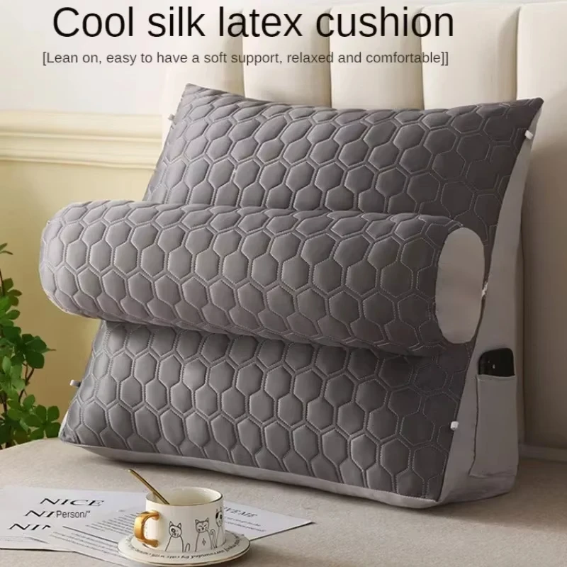 Bed Triangular Cushion Chair Bedside Lumbar Chair Backrest Lounger Lazy Office Chair Reading Living Room Pillow Household  쿠션