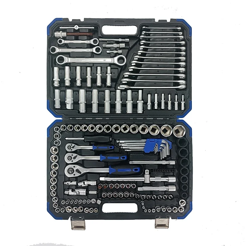 151pcs1/2&3/8*1/4 Inch High Quality Ratchet Handle with Combination Wrench Set for Car Tool Kit Set Box