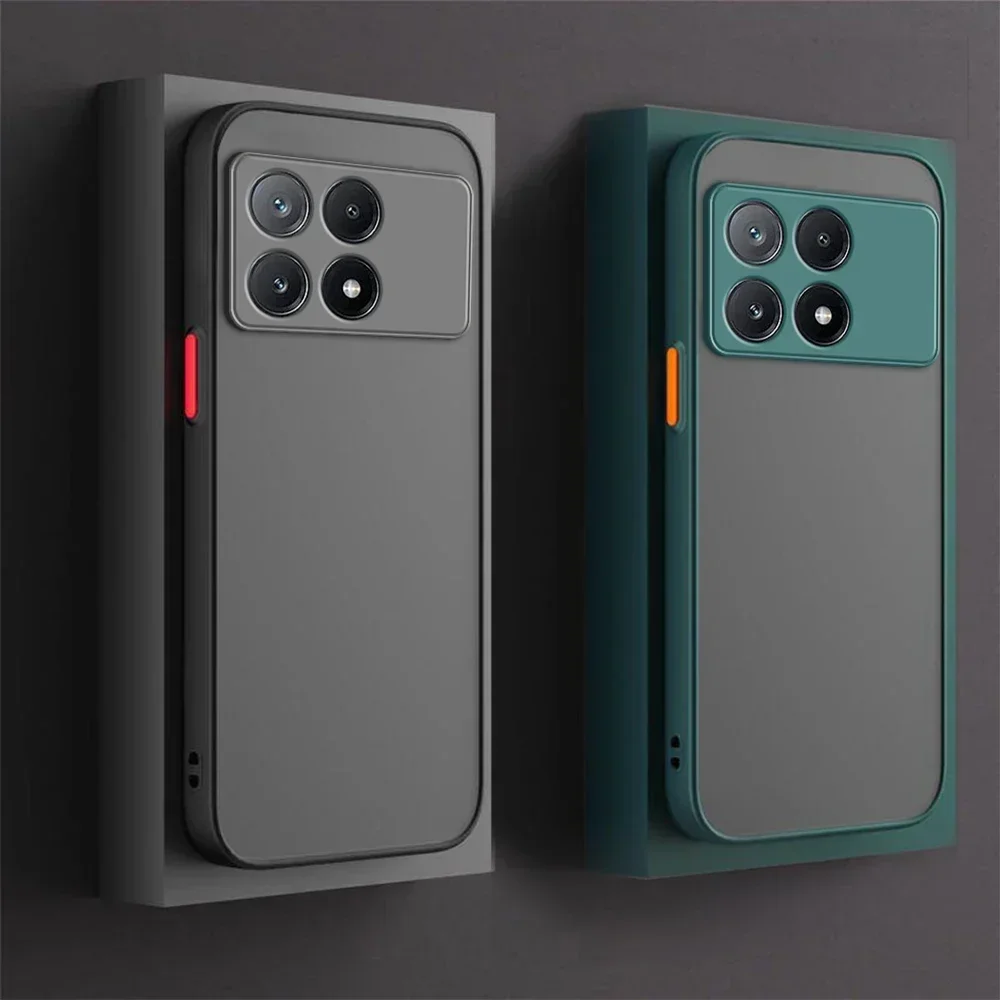 Shockproof Armor Matte Case For Pocophone Poco F6 Pro M6 X6 X5 F5 X3 NFC M5 M3 F3 F4 GT C40 C3 4G 5G Soft Bumper Hard Cover