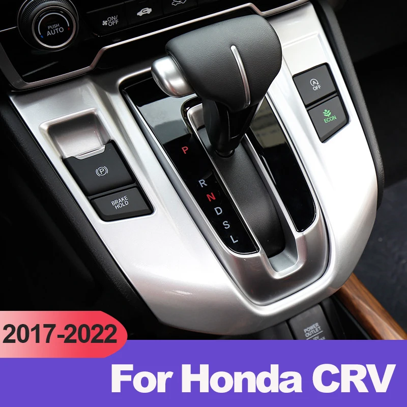 

ABS углеродное волокно, автомобильная панель переключения передач, накладка на рамку для Honda crv CR-V 2017 2018 2019 2020 2021 2022, гибридные аксессуары
