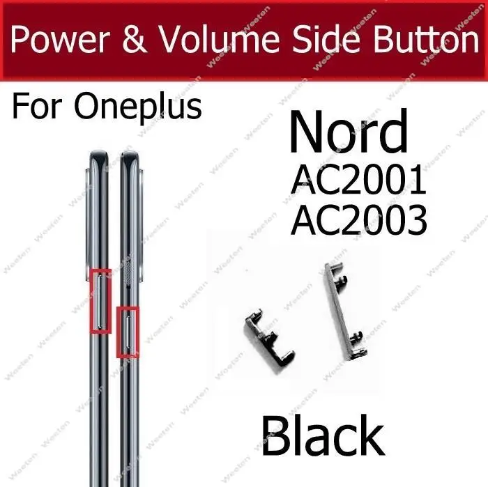 Power Volume Button For OnePlus 1+ Nord Nord N100 N200 N300 Nord CE2 Lite 5G One Off Power Volume Mute Side Keys Parts