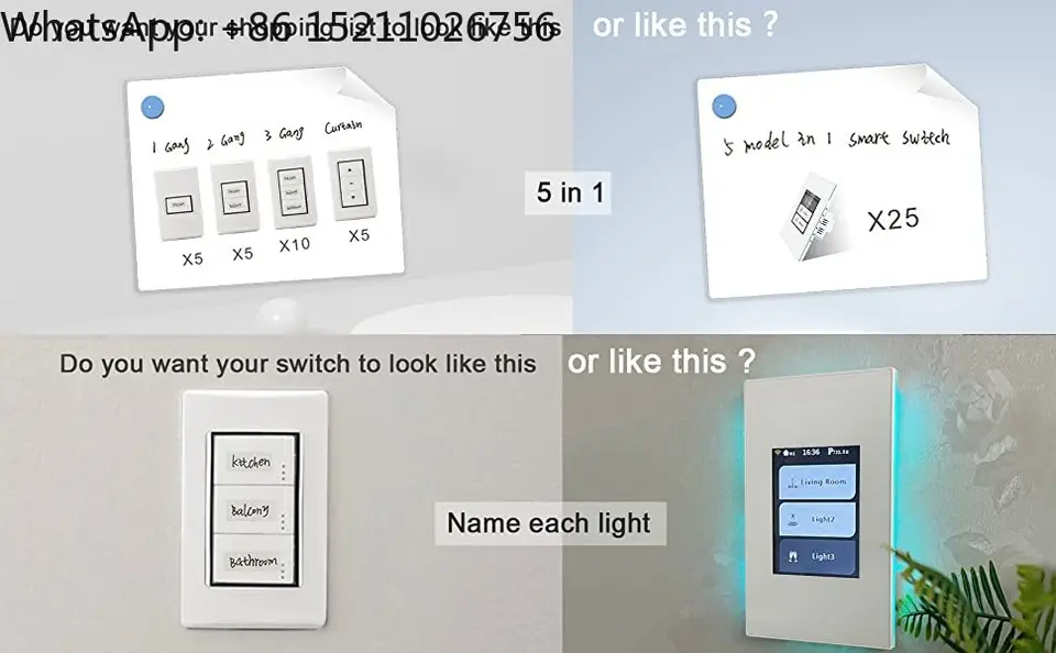 Lanbon L8 LCD Smart Switch Smart Home Automation Products 1 2 3