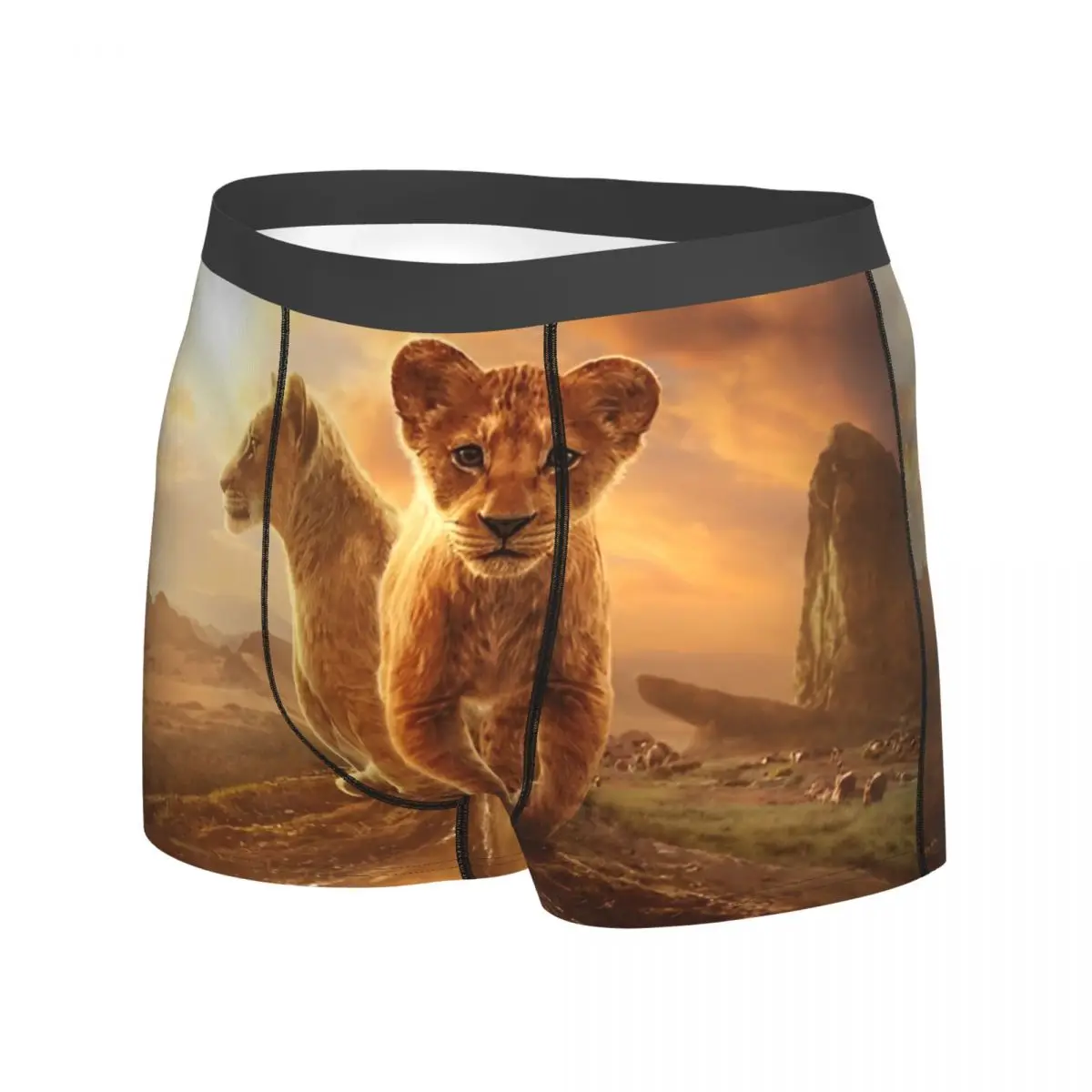 Mufasa الأسد الملك سراويل بوكسر ثلاثية الأبعاد الحقيبة الملابس الداخلية رائجة البيع طباعة السراويل ملخصات مريحة الرجال السروال حجم كبير 2XL