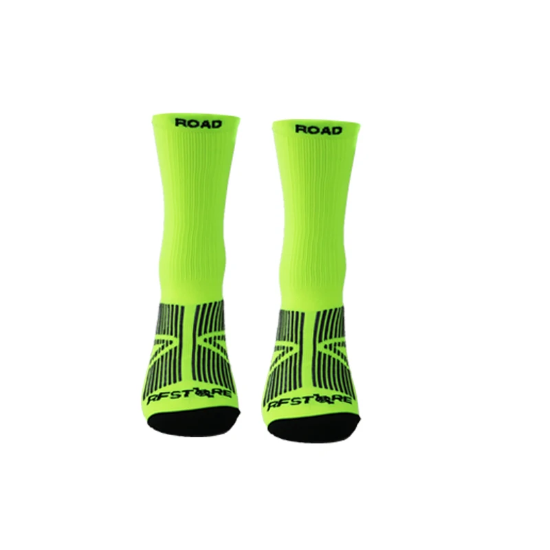 Calcetines de Ciclismo de calidad para hombre y mujer, medias altas profesionales para bicicleta de carretera, calcetines de compresión para ciclismo de carreras al aire libre