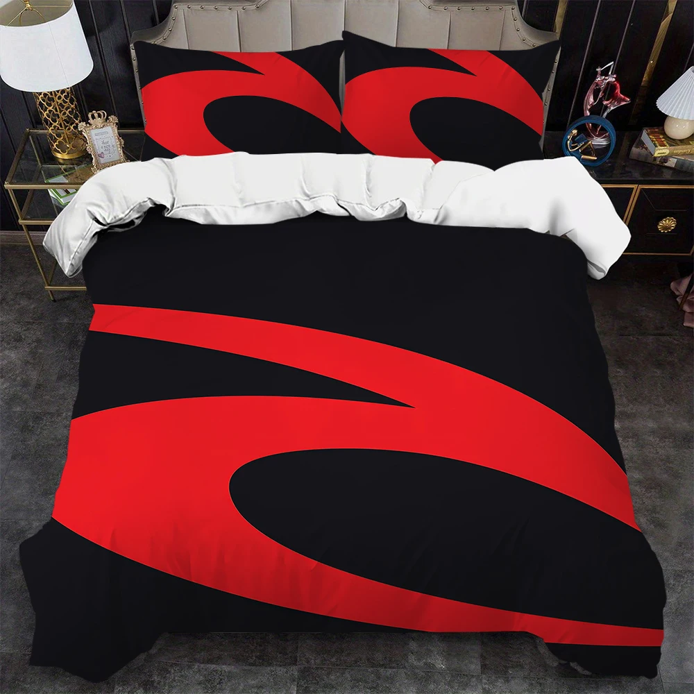 R-Rip Fashion C-Curl Duvet Cover Set Home Style Bedding Soft Laundry Cotton Bed 3 Piece Set Student Dormitory Gift