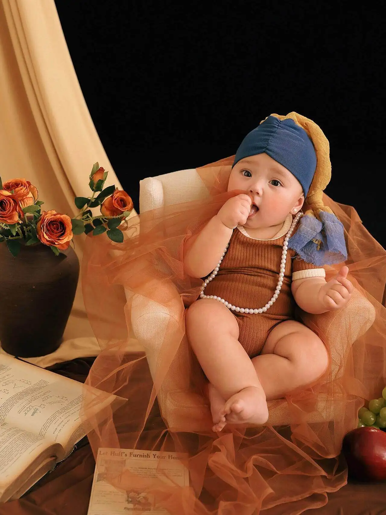 accesorios-de-fotografia-para-ninos-pendientes-de-perlas-disfraz-de-fotografia-para-bebes-estilo-pintado-cien-dias-un-an
