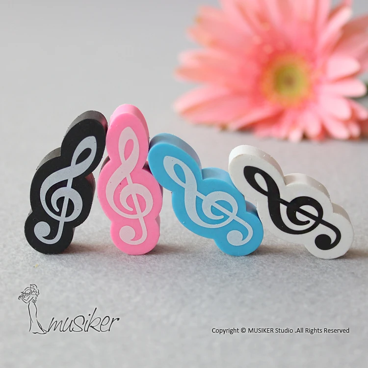 Musical Notes Pencil Erasers For Kids Clef Eraser Student Prizes Music Stationery Gifts Daily School Supplies Cute Eraser Rubber