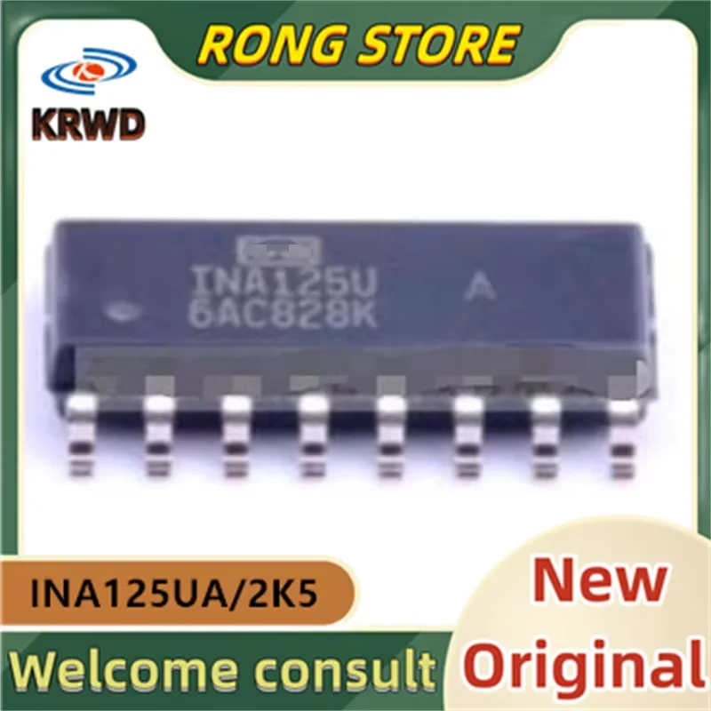 

(5PCS) INA125U INA125UA INA125UA/2K5 SOIC-16 New and Original Chip IC