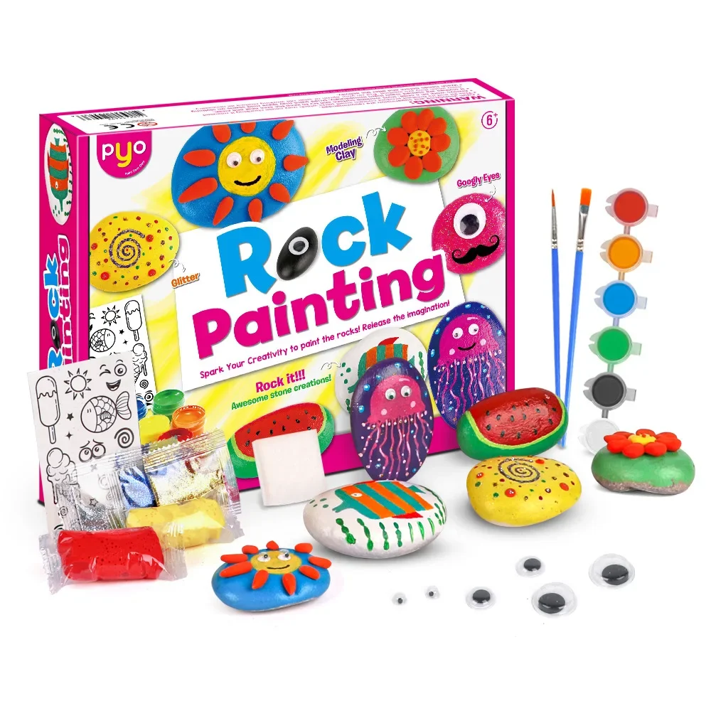 Diy paralelepípedos pintados à mão pintura derramando rochas galáxia rock pintura colorido planeta aprendizagem brinquedos educativos puzzl brinquedo conjunto