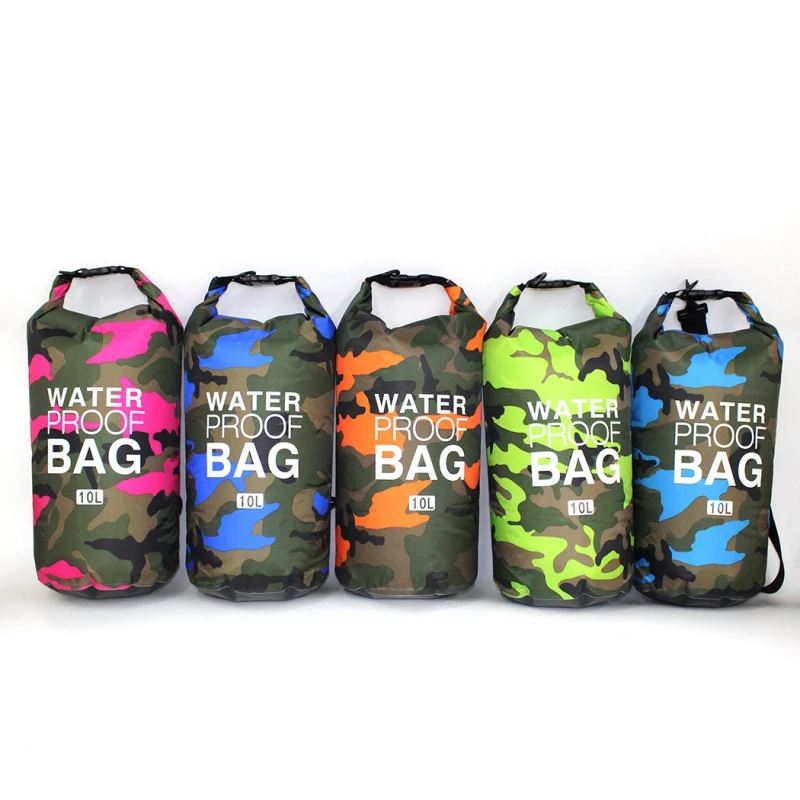 PVC Camouflage Waterproof Backpack Outdoor Sport Rafting Bag Climbing Hiking Camping Traveling Bag 2L 5L 10L 15L 20L 30L