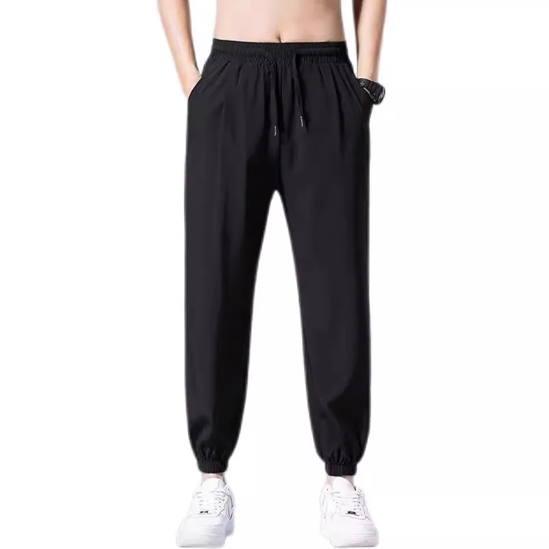 Plones informs finos de seda helada de verano, plones deportivos transpirables para hombre, ropa de trabajo al air...