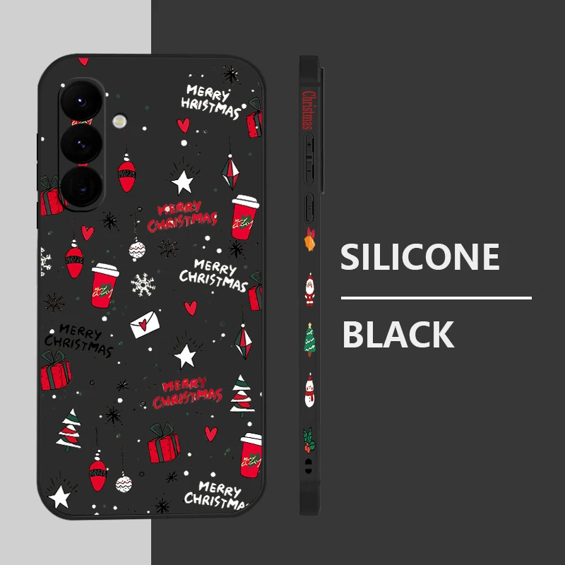 Merry Christmas Phone Case For Samsung Galaxy S24 S25 FE S25 S23 S22 Ultra A17 A56 A16 A55 A25 A15 A36 A35 A54 5G Soft TPU Cover