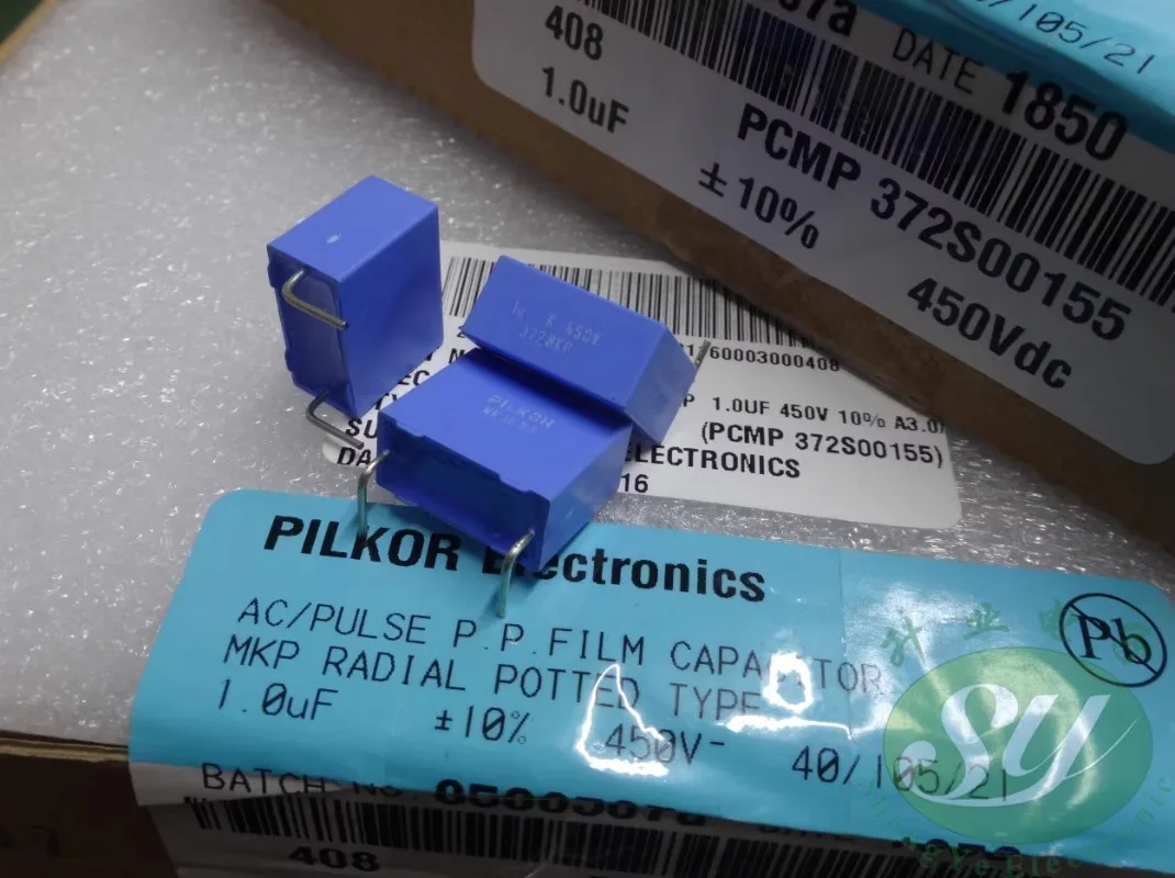 5 peças mkp 1.0uf/450v 1uf 1u0 105 novo capacitor de filme 15mm