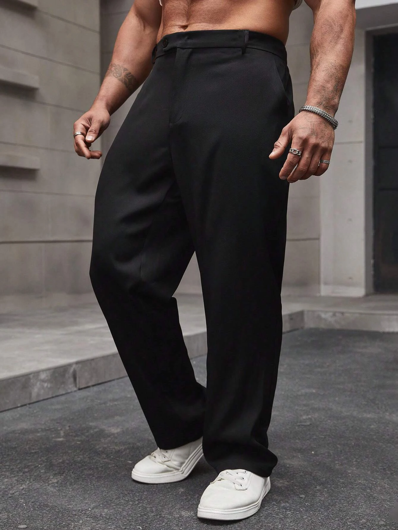 

plus Size Men's Casual Trousers Casual Business Daily Style Suitable for Daily Outings And Business Activities