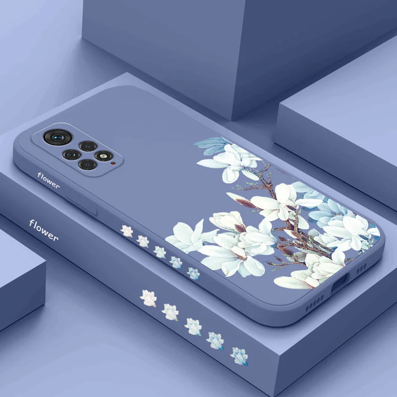 Magnolia Flower Phone Case For Xiaomi Redmi Note 14 13 12 12S 11 11S 11T 10 10A 10T 10S 9T Pro Plus 10C 9A 9C 9T 4G 5G Cover