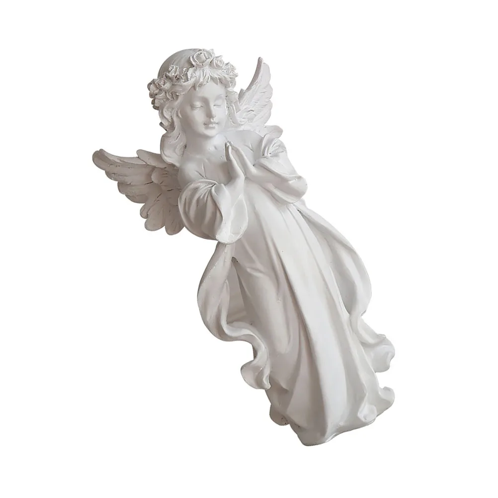 

1Pcs Resin Maiden Sculpture Prayer Angel Adornment Premium Synthetic Resin Material Stable Home Garden Yard Desk Ornament