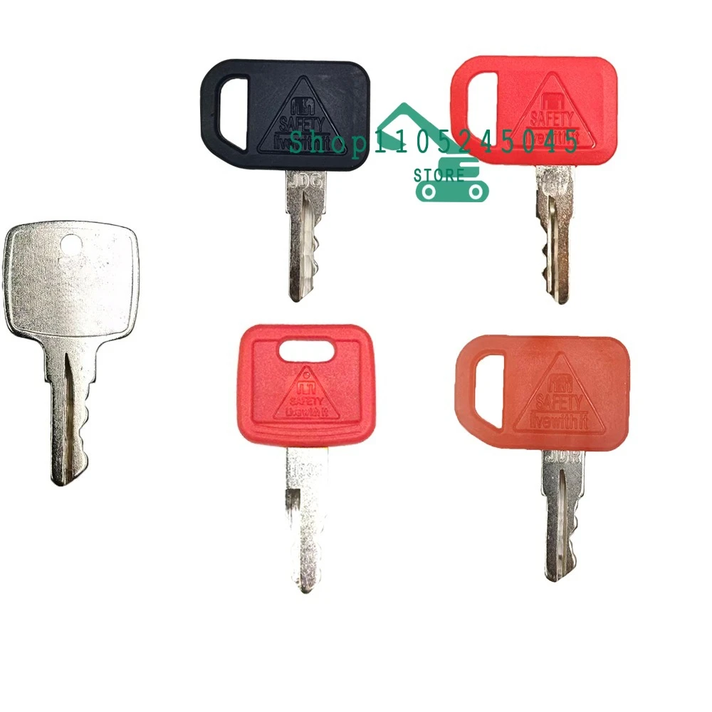 5PCS(1 Set)  Ignition Starter Keys for H800 AT195302, AT145929,AR51481 Excavator Loader