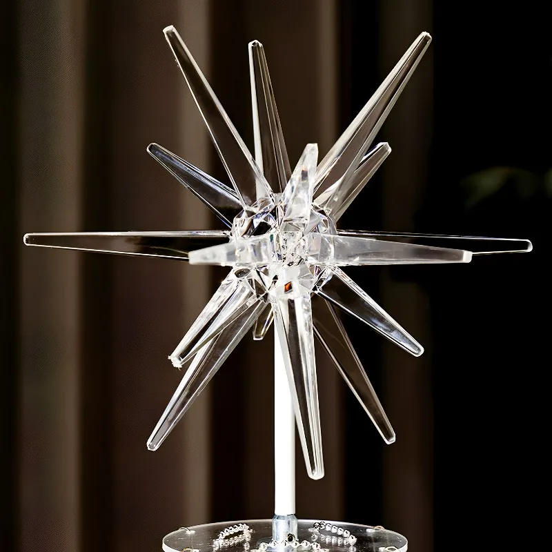 New Foldable Rotatable Crystal Christmas Tree Ornament Live Stream Desktop Indoor Holiday Scene Background Layout
