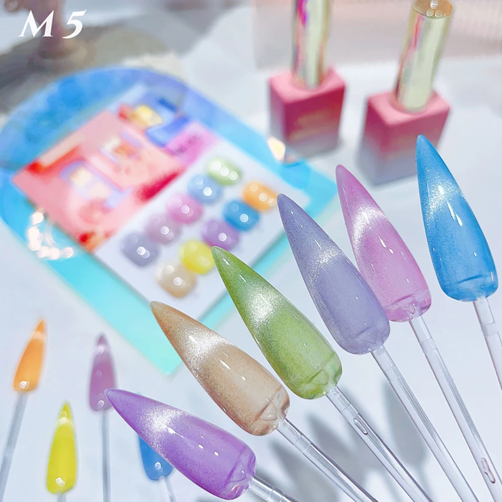 ヴェンディーニ 10色 発光 ブロークンダイヤモンド キャッツアイ ジェルネイルポリッシュ UV/LED グリッター マグネット マカロン ネイルニス TPO/HEMAフリー