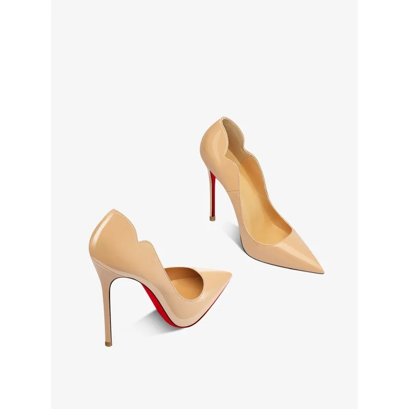 

2025Новые женские профессиональные туфли телесного цвета на высоком каблуке из лакированной кожи на шпильке с острым носком, темпераментные рабочие туфли знаменитостей в Интернете