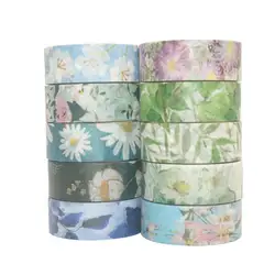 Paper Tape 20 Rolls Beautiful Removable Fade-resistant  Flowers Decorative Masking Washi Tape Stationery Supplies