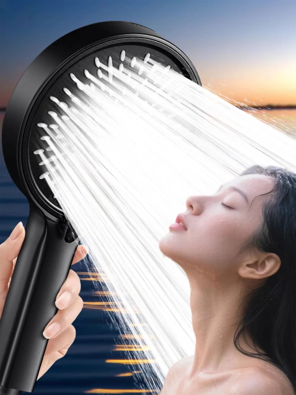 جديد 15 سنتيمتر لوحة كبيرة سبا تدليك رأس دش مضغوط 6 طرق ارتفاع ضغط تدفق كبير هطول الأمطار دش اكسسوارات الحمام