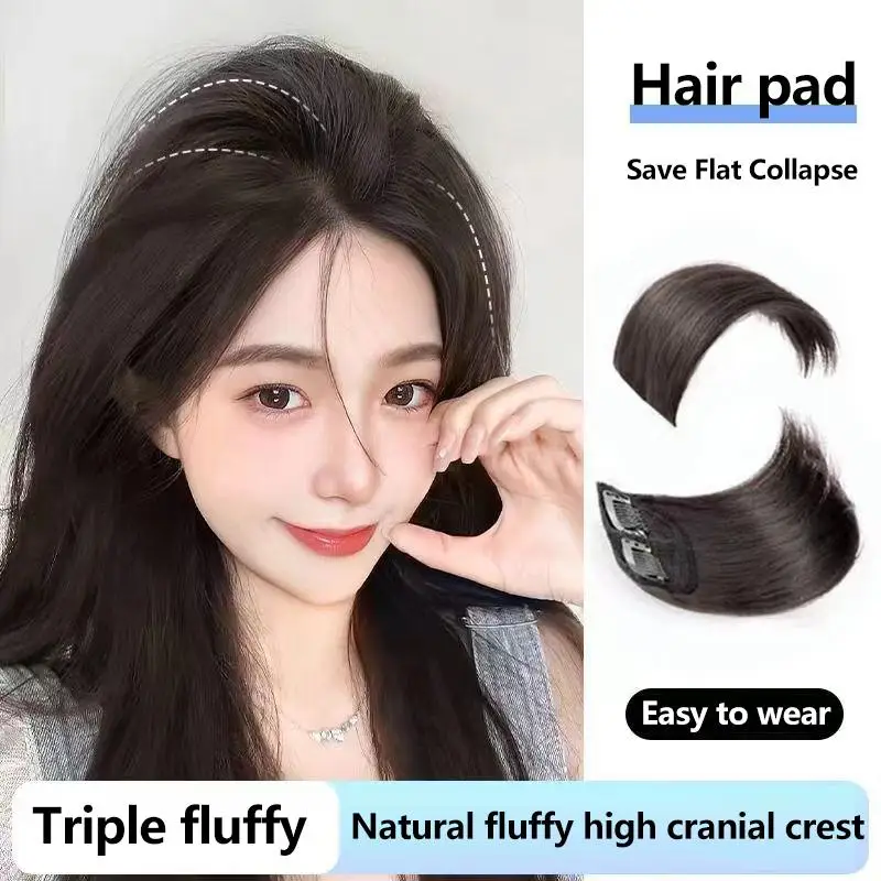Women's Hair Volumizing Clip Wig Piece Creates Natural Hair Root Volume Holds Style All Day No Worries About Clip Being Visible