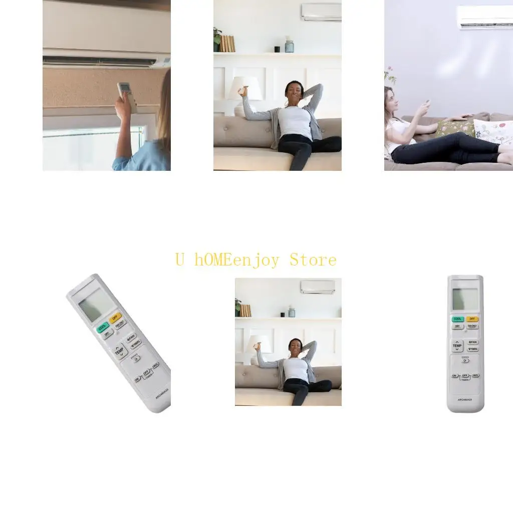 

B0KF Universal Air Conditioner Remote Control Replacement for ARC480A33 Air Conditioning LCD Remote Controller Accessories