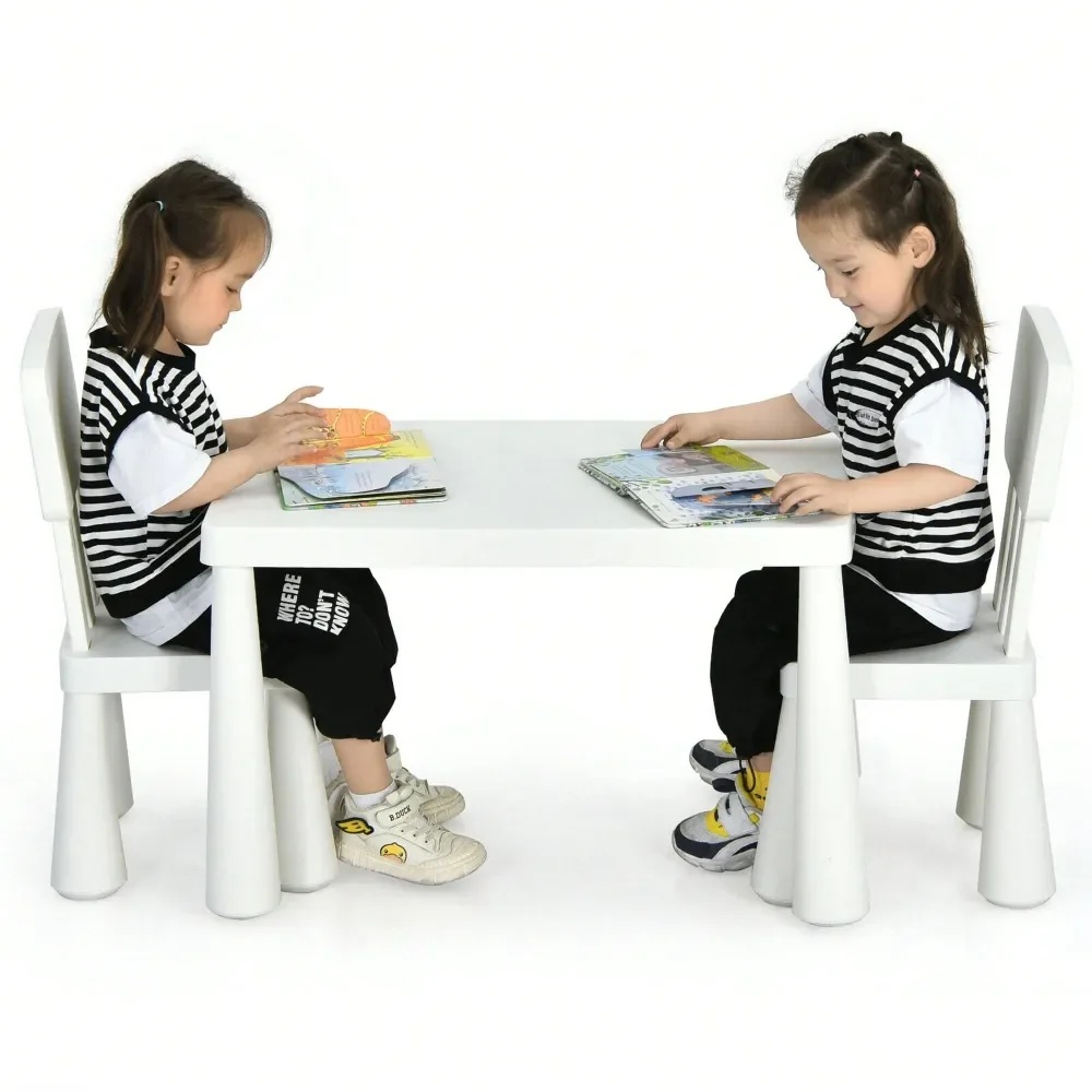 

Kids' Tables And Chairs Escritorio Para NiñosKids Table 2 Chairs Set Toddler Activity Play Dining Study Desk Baby Gift