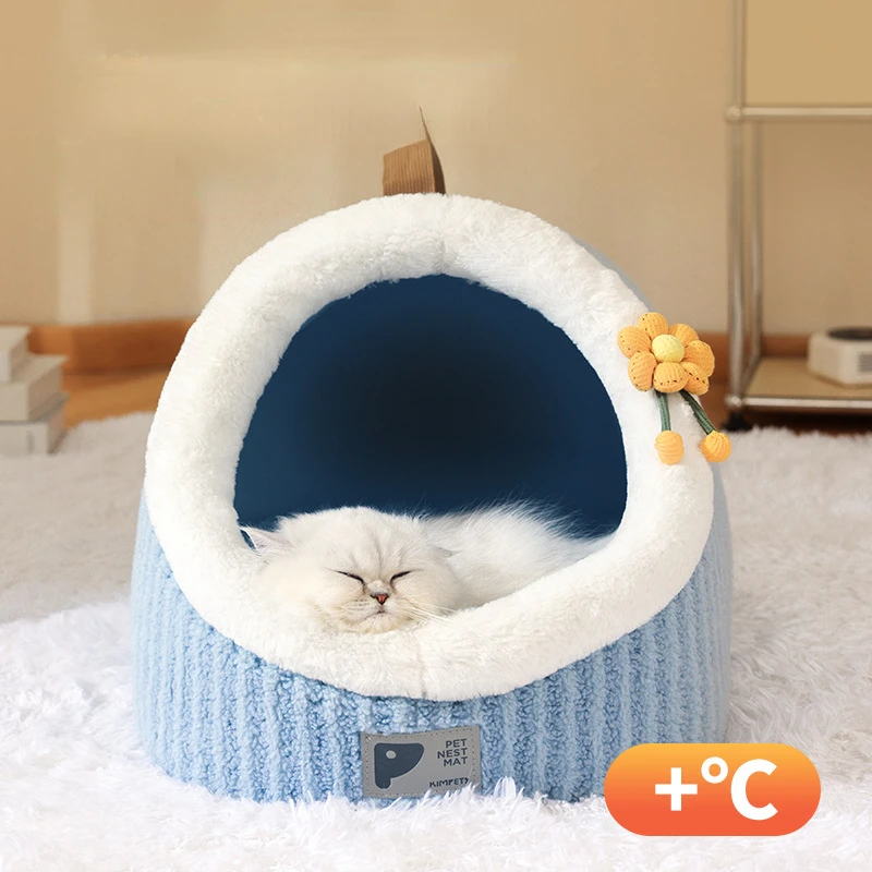 New Autumn and Winter Warm Cat Nest Ins Wind Semi-enclosed Portable Pet Nest Three-dimensional House Dog Nest