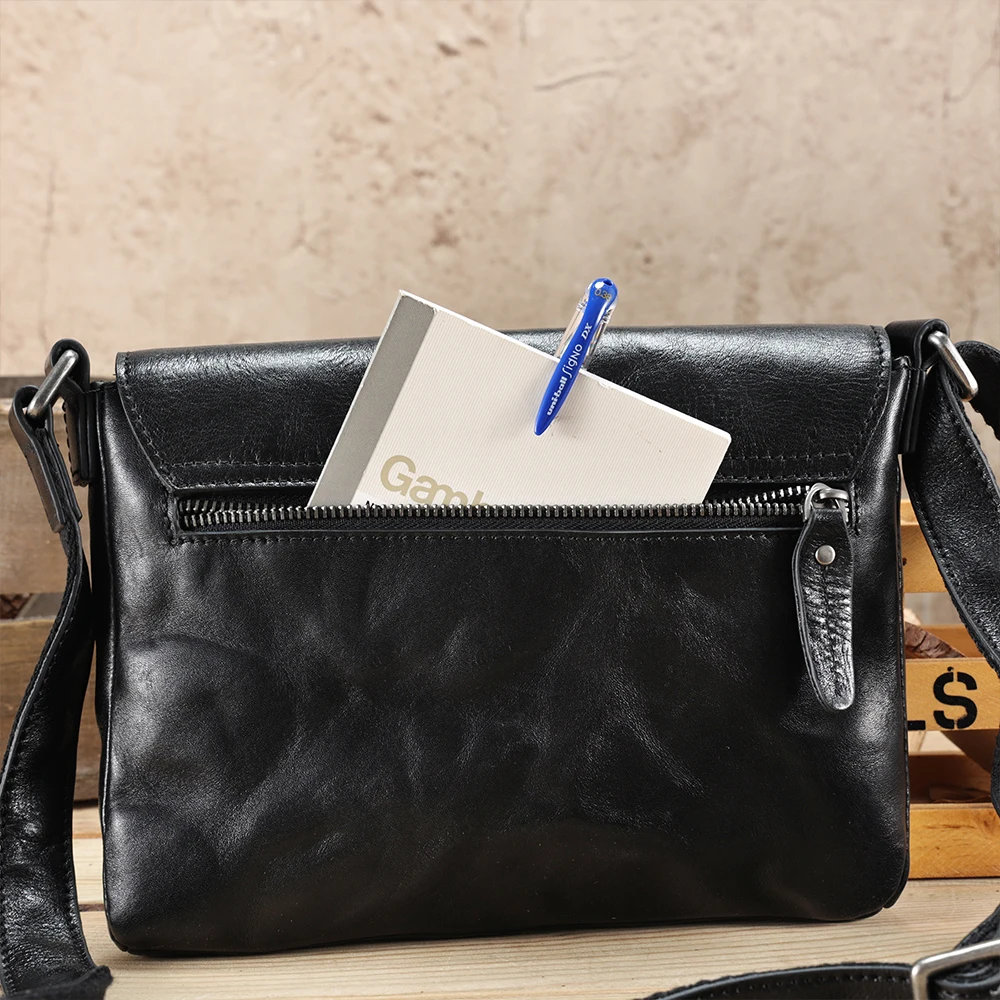 Men's small shoulder bag vegetable-tanned leather simple shoulder bag cross-body backpack men's bag genuine leather bag