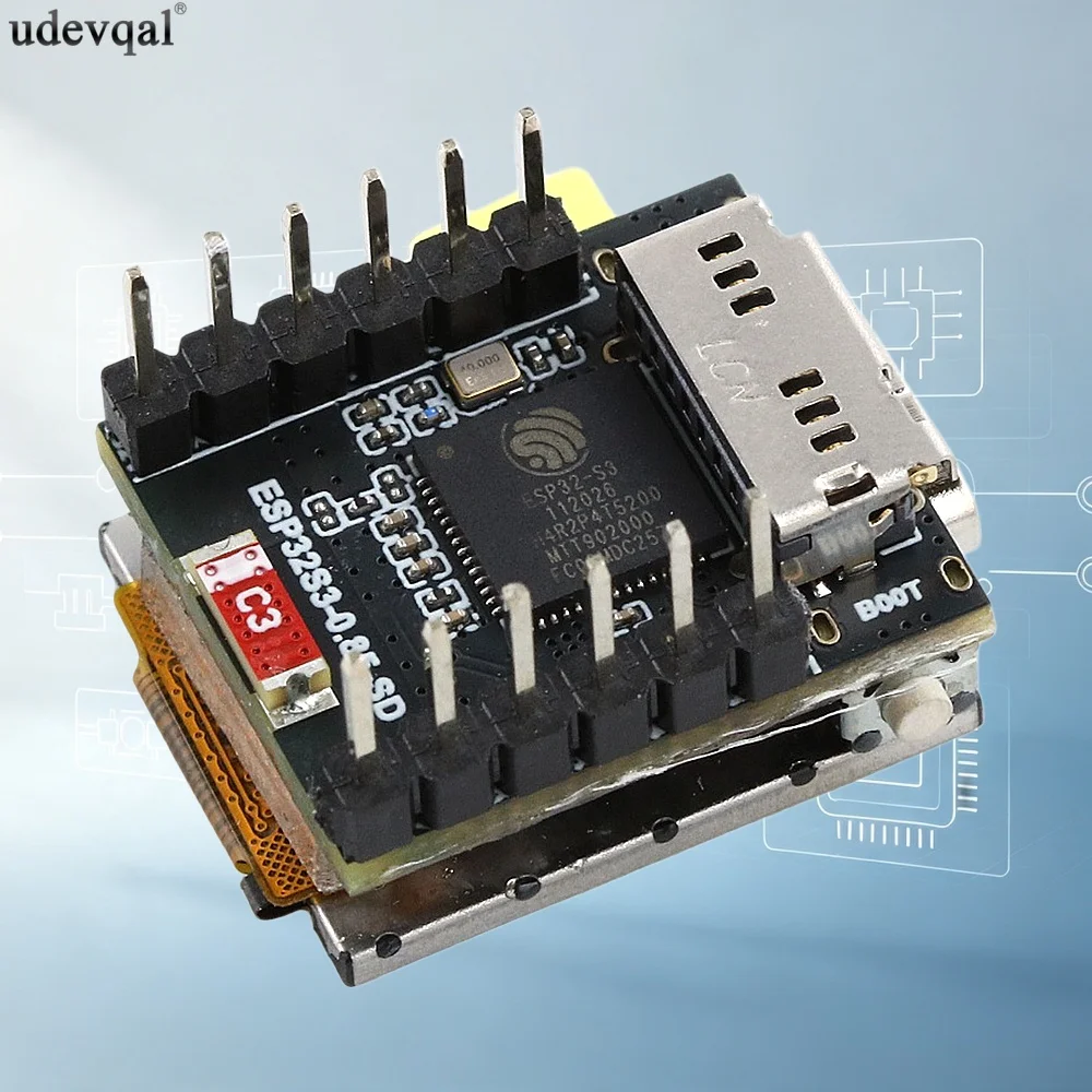 0.85‑inch LCD ESP32‑S3 Development Board with Type‑C Interface On‑board Antenna Dual‑Core Processor 128×128 Micro SD Slot