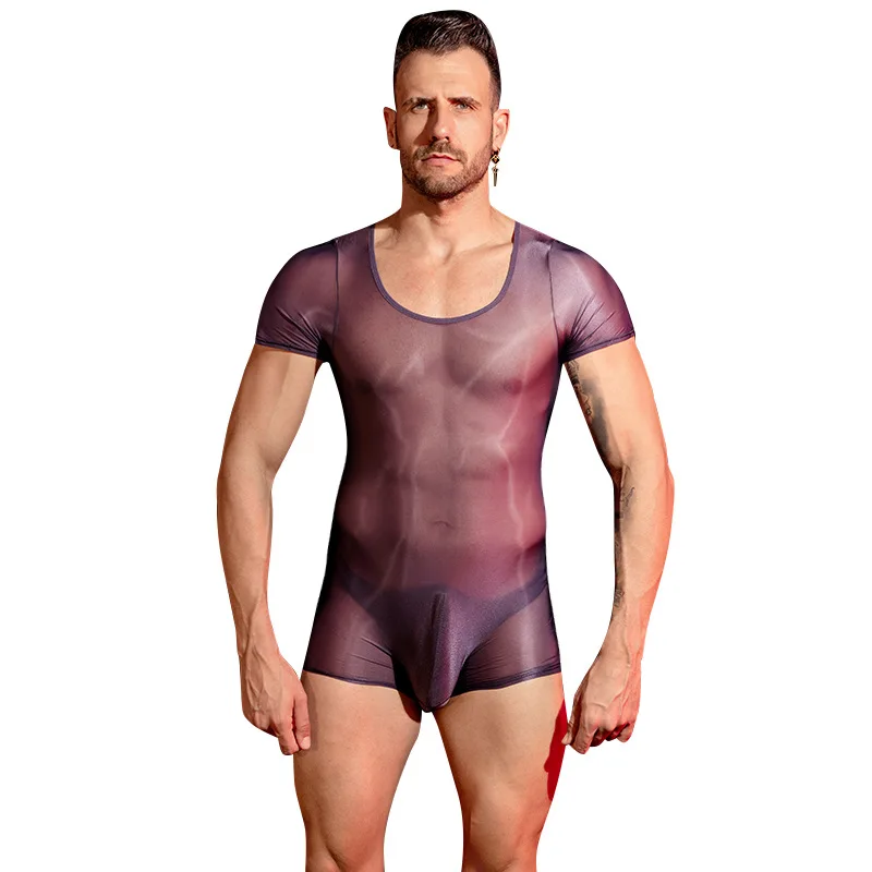 ملابس داخلية جنسية جديدة لعام 2025، خفيفة، حريرية، باردة، قابلة للتنفس، صديقة للبشرة، نحت الجسم للرجال بزاوية مسطحة من قطعة واحدة