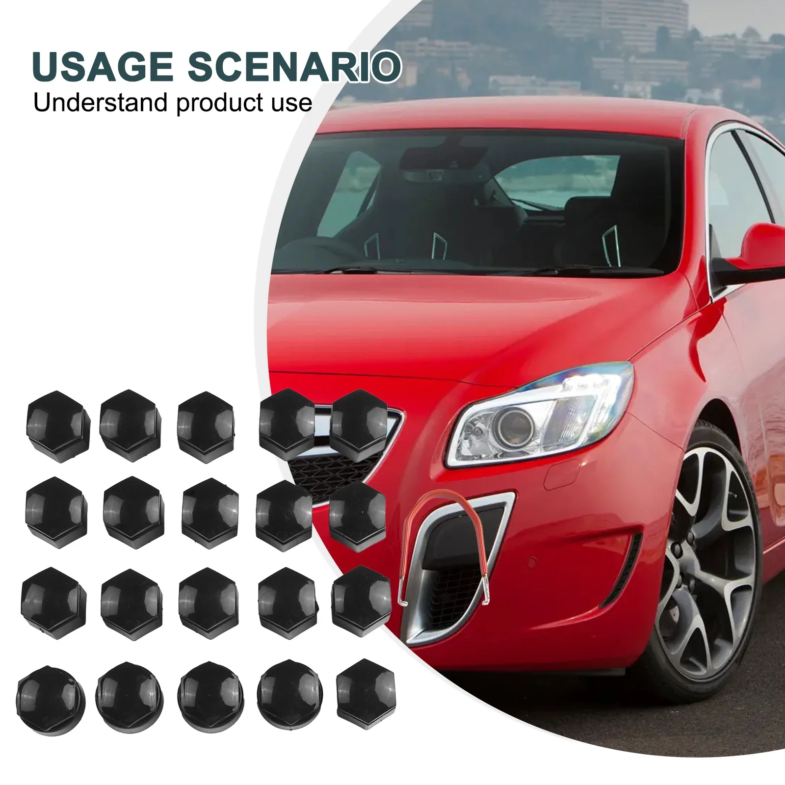 Durableuseful WHEEL NUT COVERS FOR VAUXHALL ASTRA MOKKA INSIGNIA B ZAFIRA Plastic Replacement 19MM Accessories