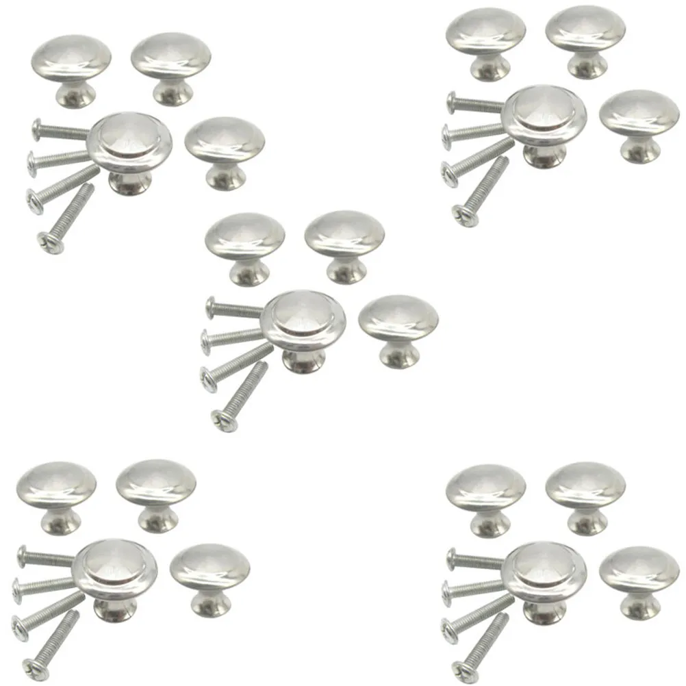 25Pcs Door Handle Knob For For Bedroom Wardrobe Interior Decor Round Stainless Steel Knobs Drawer Pull