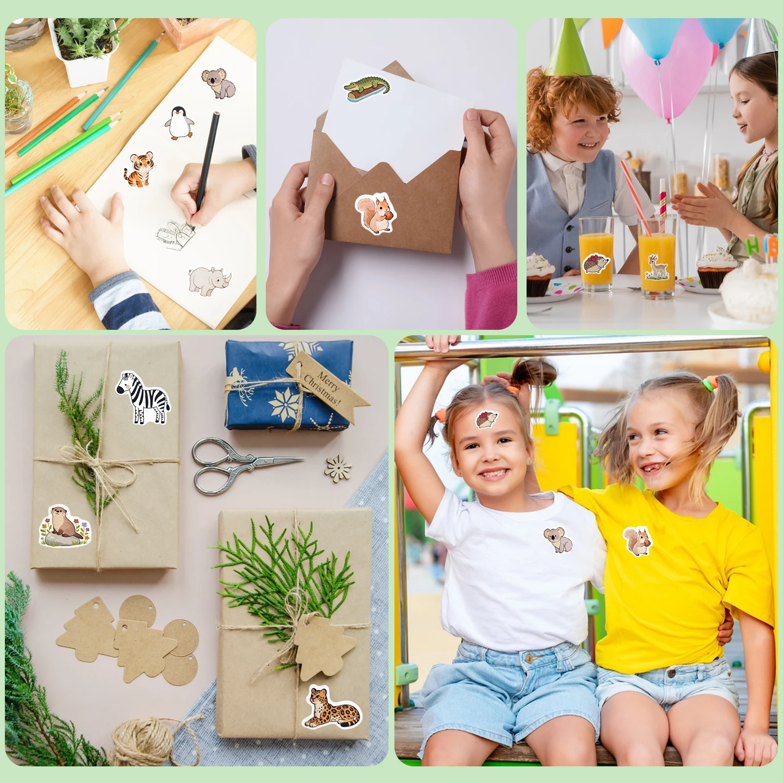 480 قطعة من ملصقات الحيوانات الممتعة، ملصقات مكافآت كرتونية لحديقة الحيوانات المزرعة البرية للأطفال في 24 أنماط فريدة من نوعها، مستلزمات المعلم للفصول الدراسية، مقاس M #4